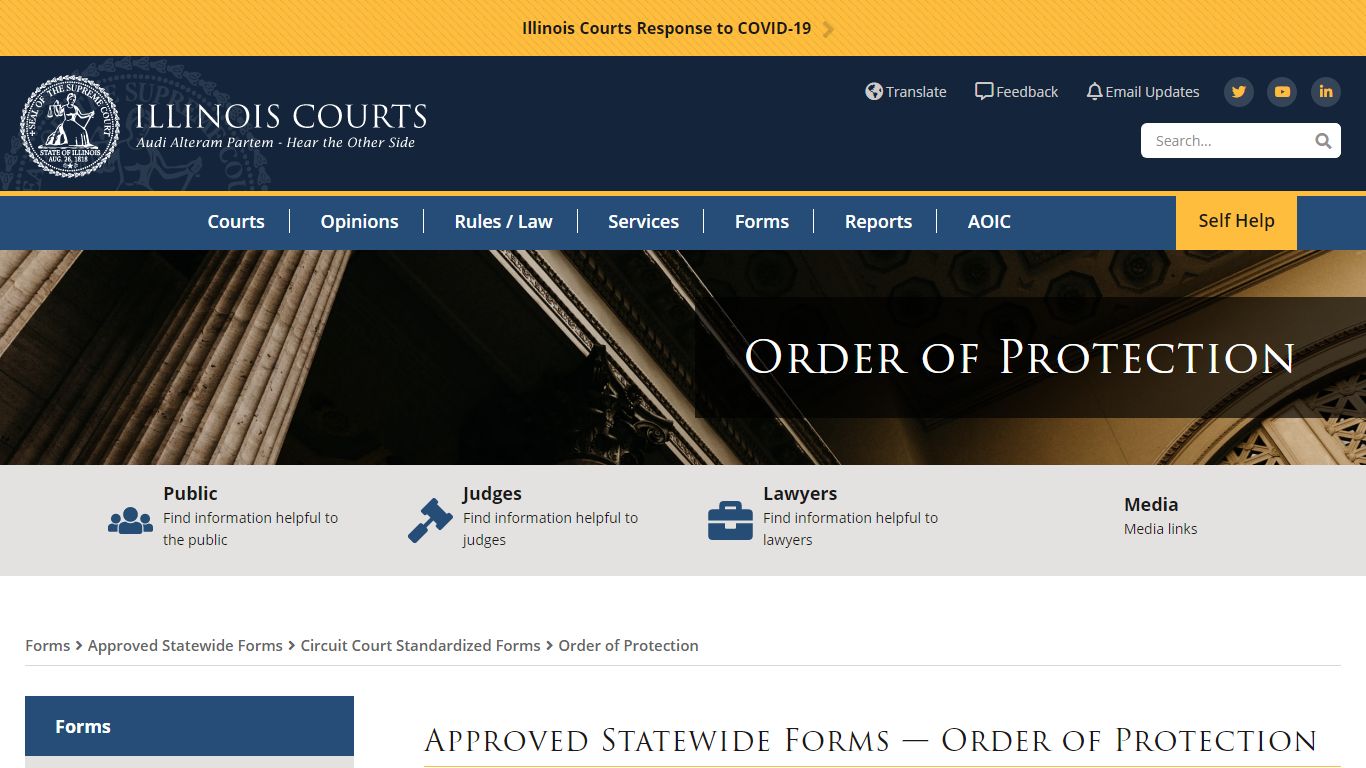 Order of Protection | State of Illinois Office of the Courts